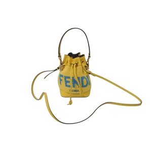 FENDI Montresor bag handbag shoulder yellow blue